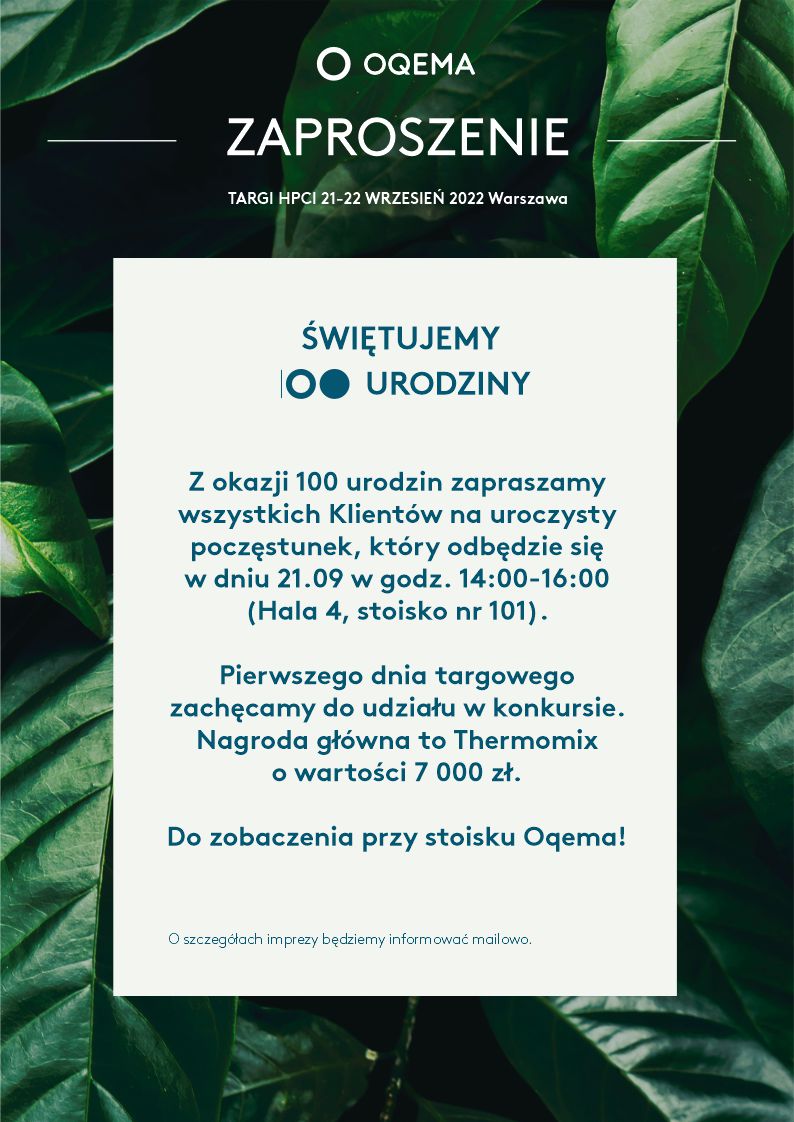 Zapraszamy na Targi HPCI 21-22.09.2022 w Warszawie